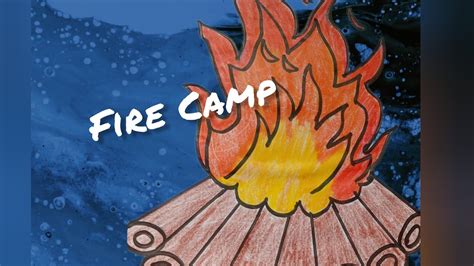 How To Draw Easy Fire Camp Camp Fire Youtube