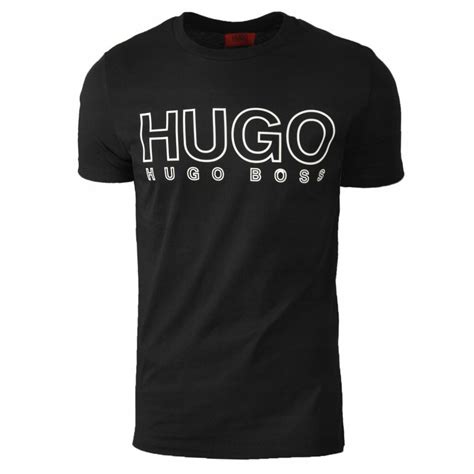 T SHIRT HUGO BOSS KOSZULKA OBRYS LOGO CZARNY 13276222817 Allegro Pl