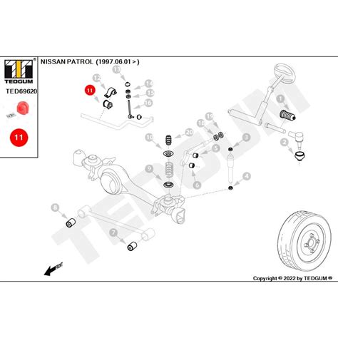 Bucsa Stabilizator Fata Pentru Nissan Patrol II Y61 1997 Tedgum