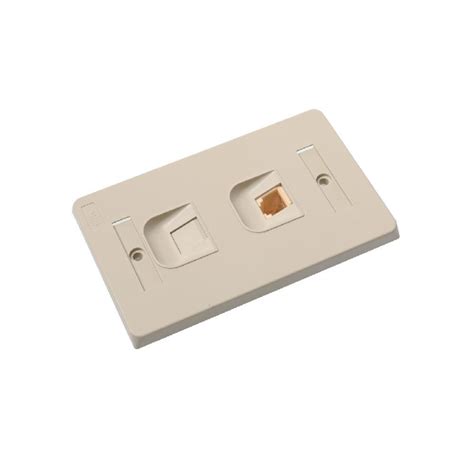 Telephone Dual Port Rj11 Wall Socket Faceplate Telephone Face Plate With Mt 5800 China