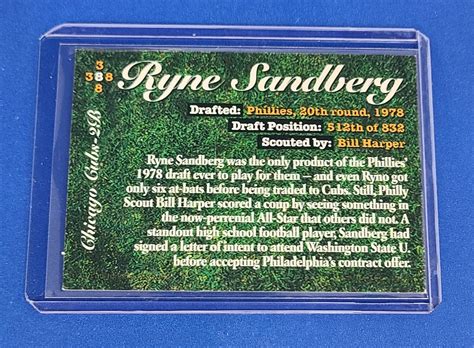 Bowman Foil Ryne Sandberg Chicago Cubs Baseball Card N Ebay