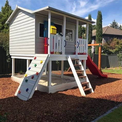 Cubbies Aarons Outdoor Step Outside Kids Cubby Houses Cubby