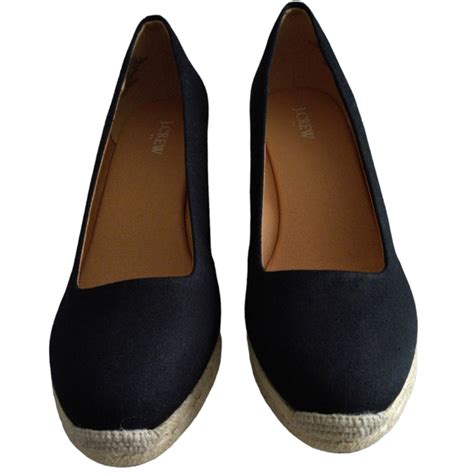 J Crew Factory Shoes J Crew Factory Size 1 Black Espadrille Wedge