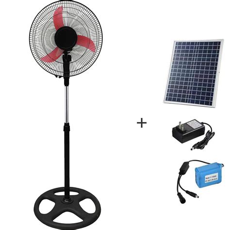 18 Inch Dc 12v Ac 220v Electronic Solar Pedestal Fan Table Fan And Fan