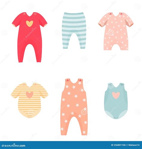 Newborn Wearing Colorful Collection Stock Vector - Illustration of born