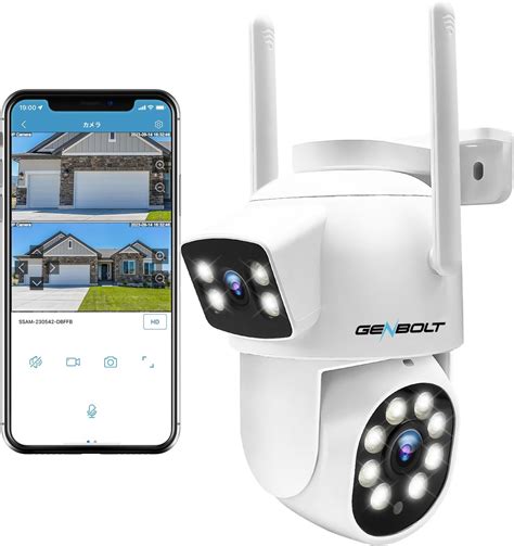 Genbolt K Cam Ra Surveillance Wifi Ext Rieure Double Objectif