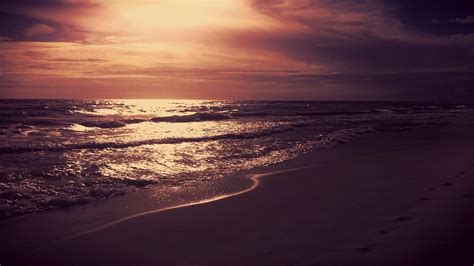 Wallpaper Sunlight Sunset Sea Shore Sand Reflection Sky Beach