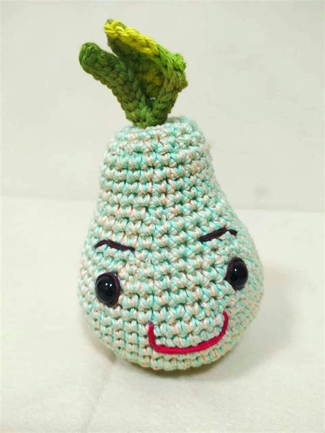 Pera Em Amigurumi Fruits Gurumi Elo Produtos Especiais