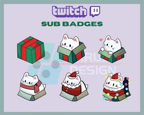 Cat Twitch Sub Badges Kawaii Cat Cute Cat Kittensubscriber Etsy