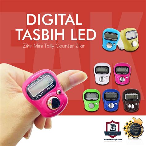 Ready Stock Digital Tasbih Led Zikir Mini Tally Counter Zikir Alquran