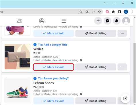 How to View Sold Items on Facebook Marketplace
