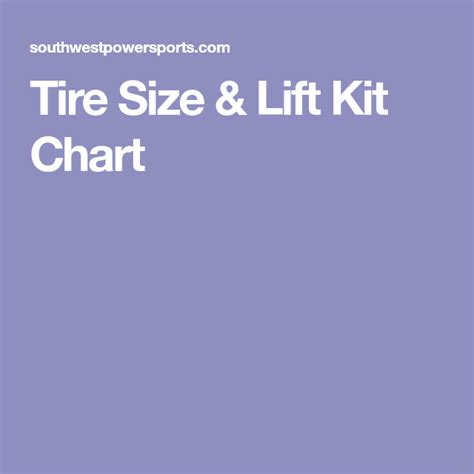 Tire Size And Lift Kit Chart Lift Kits Tyre Size Chart