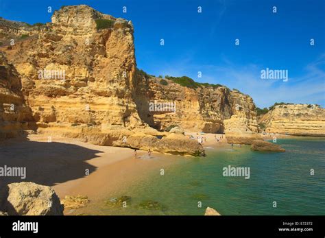 Praia Da Marinha Lagoa Marinha Beach Algarve Portugal Europe Stock