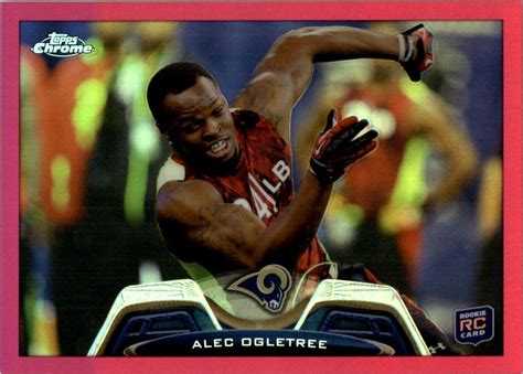 Topps Chrome Pink Refractors Rams Football Card Alec Ogletree