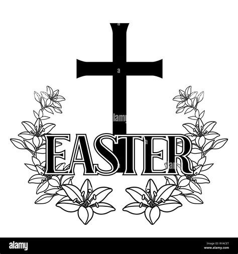 Catholic easter lily Black and White Stock Photos & Images - Alamy