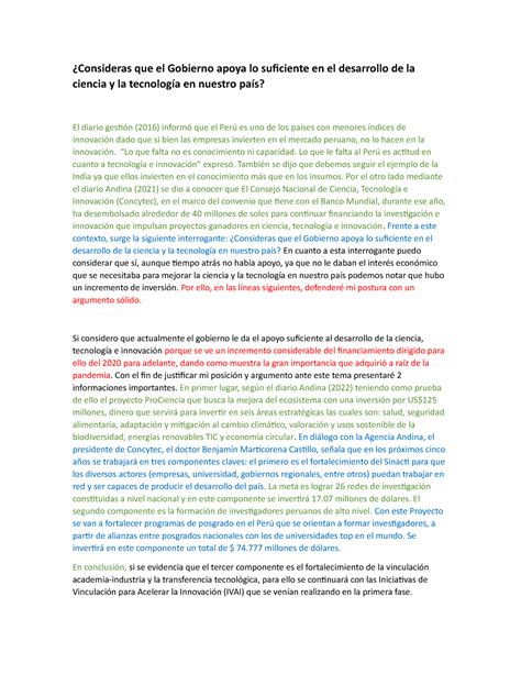 Comprensión y redacción Esquema de producción Consideras que el