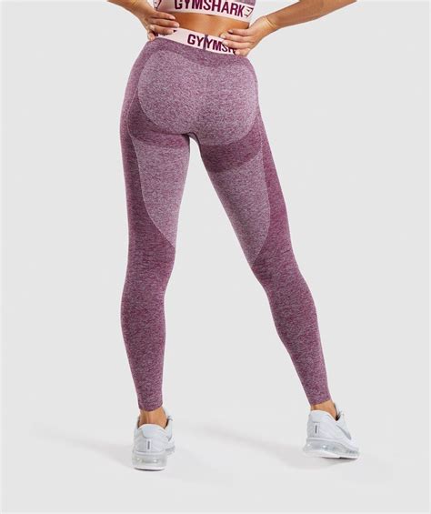 Gymshark Flex Leggings Dark Ruby Marl Blush Nude Shirts Tops