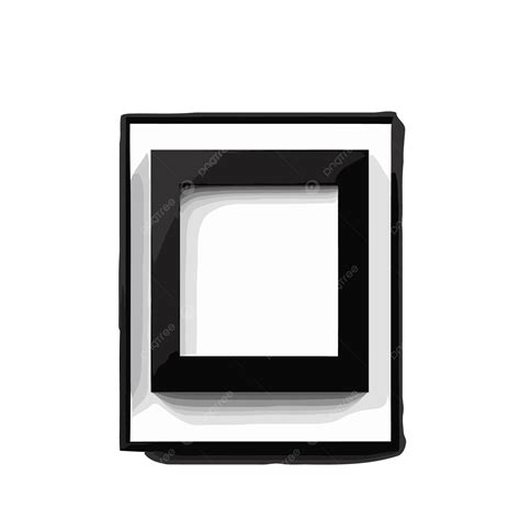 White And Black Square Frame Vector A Simplistic Black Icon Of