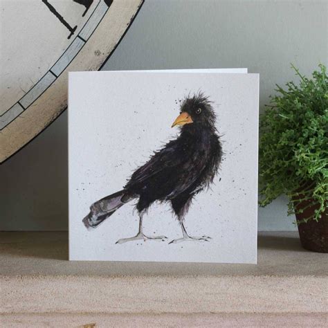 Blackbird Greeting Card Bird Card Blank Inside Garden Bird Etsy Uk