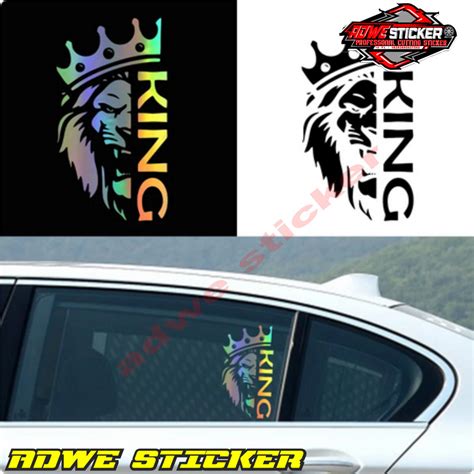 Jual Stiker Interior Mobil Singa Dengan Mahkota Raja Stiker Cutting