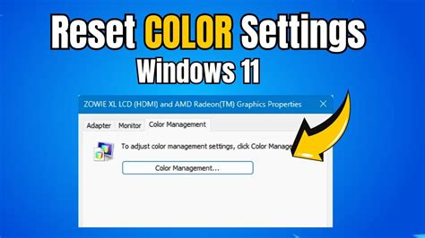 How To RESET COLOR SETTINGS In Windows 11 EASY 2024 YouTube