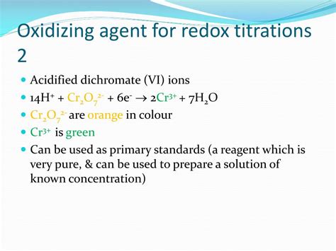 Ppt Balancing Redox Equations In Acidic Conditions Powerpoint