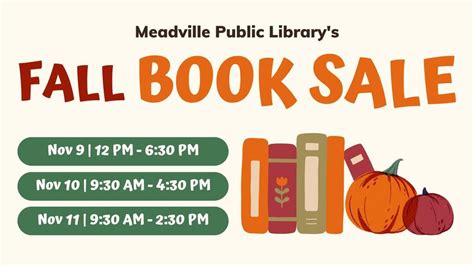 Fall Book Sale, Meadville Public Library, November 10 2023 | AllEvents.in