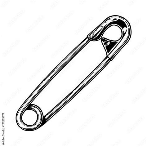 Illustration Of Safety Pin Stock Vector Adobe Stock