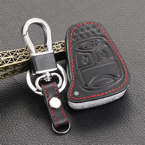 Top Quality Leather Car Key Fob Set Covers Case Stickers For Jeep