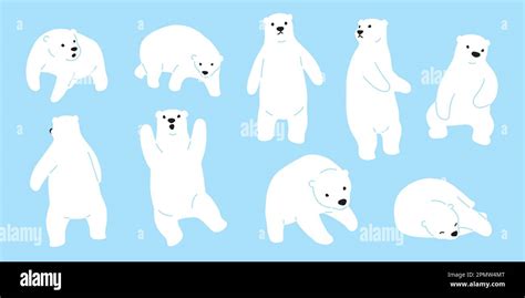 Bear Vector Polar Bear Logo Icon Doodle Illustration Character Cartoon Stock Vector Image And Art