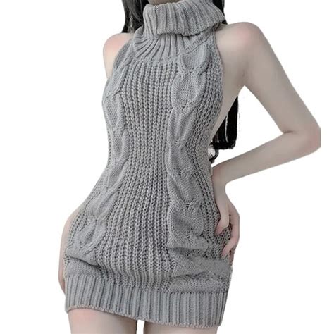 Sexy Lingerie Cosplay Sweater Backless Sleeveless Pullover Uniform Temptation Ebay
