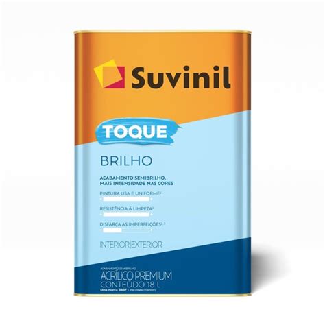 Tinta Acrílica Toque Brilho Semi Brilho Suvinil 18lt Mercotintas