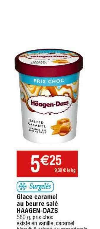 Promo Glace Caramel Au Beurre Salé Häagen dazs chez Cora iCatalogue fr