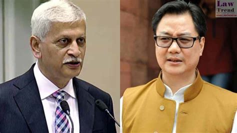 Union Law Minister Kiren Rijiju Writes To CJI UU Lalit Seeking His