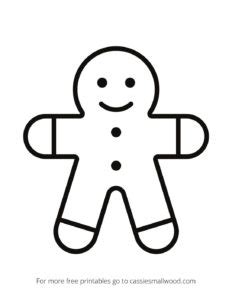 Simple Gingerbread Man Template Cassie Smallwood