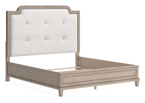 Jorlaina King Upholstered Panel Bed