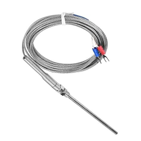 Termopar Tipo K M8 Termopar Tipo K Cable De Sensor De Temperatura De Sonda De 100mm 0 400℃4m