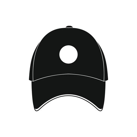 Baseball hat black simple icon 14360310 Vector Art at Vecteezy