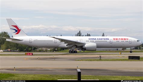 B 7881 China Eastern Airlines Boeing 777 39PER Photo By Chris Edwards