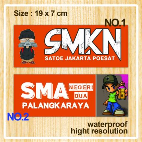 Detail Desain Stiker Nama Sekolah Koleksi Nomer 1