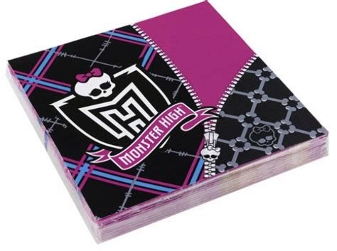 20 Napkins 33 33 Cm Monster High — Decorbalmd Baloane Latex