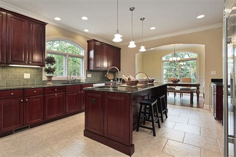 Sage Green Kitchen With Cherry Cabinets Cabinets Matttroy