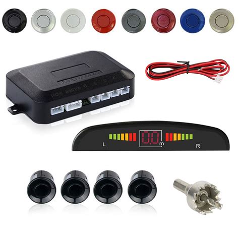 Car Parking Sensor KIT 4 Sensors Reversing Radar LED Display Car