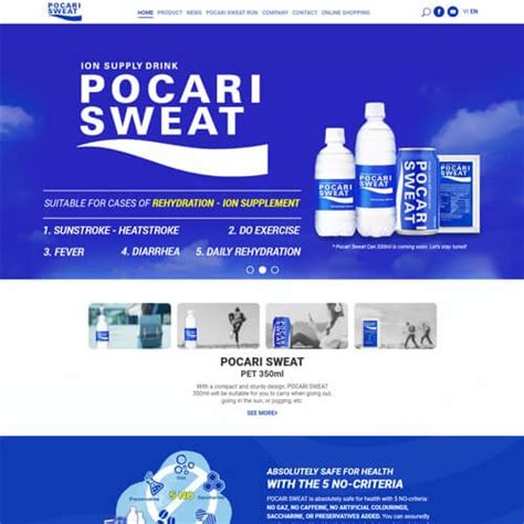 Website Design For Japanese Brand Pocari Sweat Japan