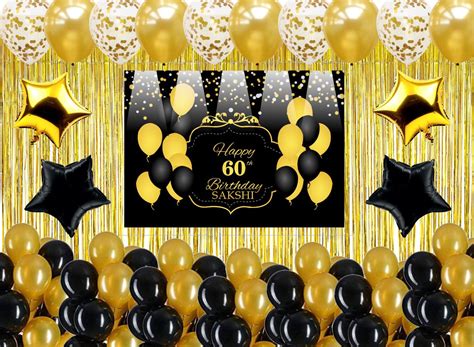 Buy 60th Birthday Party Complete Party Set for Adults for Decoration ...