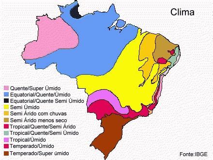 Os Tipos Clim Ticos Brasileiro Geografia Col Gio Web