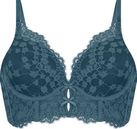 Hunkemöller Dames Lingerie Voorgevormde longline beugel bh Astrid Blauw maat D85 bol