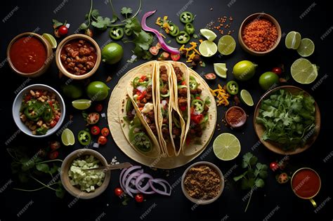 Premium AI Image | Mexican food plating mexican food photography