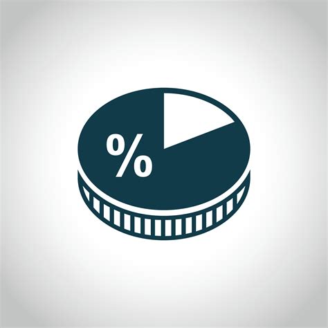 percent pie chart icon simple vector percent circle  vector