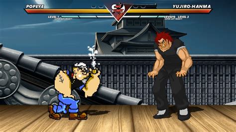 POPEYE Vs YUJIRO HANMA High Level Insane Fight YouTube